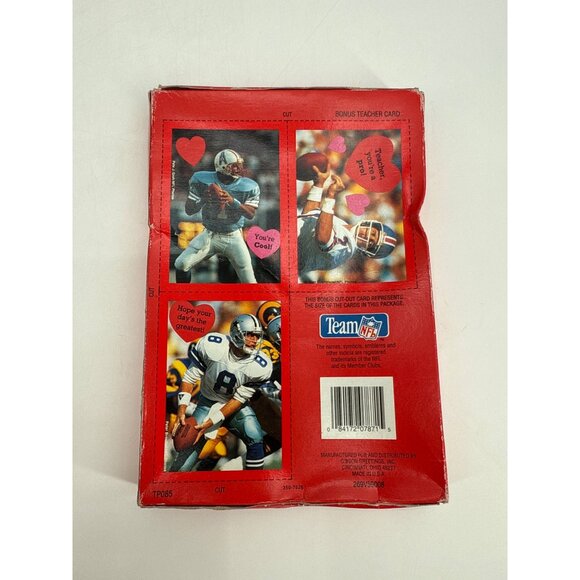 Vintage 1990s NFL Quarterback Club Valentines 32 Cards With Envelopes By Gibson - Picture 2 of 3